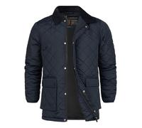 Indicode Veste matelassée INDrills pour homme avec col en velours côtelé et surpiqûre en losanges - Doudoune pour homme, Sky Captain, XL