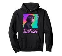 Indie Old Aesthetic Vaporwave Sad Anime Girl Lofi Retro Sweat à Capuche