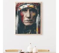 Indien Diamond Painting Adulte, Homme 5D DIY Peinture Diamant Complet Set, Diamant Cristal Art Broderie Adultes Enfants Peinture Kit, pour Décoration Murale Maison Cadeau (90x120cm) PjY5721 5-4