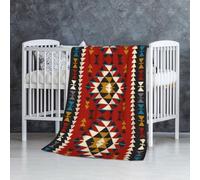 Indien du Sud-Ouest américain Aztèque Navajo,Couverture Douce et Chaude en Flanelle Anti-Boulochage 76 x 127 cm