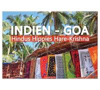 Indien - Goa Hindus Hippies Hare-Krishna (Wandkalender 2026 DIN A2 quer), CALVENDO Monatskalender: Eine farbenfrohe Reise nach Goa, wo traditioneller ... einem faszinierenden Kaleidoskop verschmilzt.
