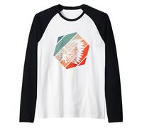 Indien indien hexa rétro vintage indien Manche Raglan