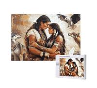 Indien Puzzle Couple 1500 Pièces Adultes, DIY Puzzles Classiques Art avec Boîte d'emballage et Photos de Référence, Relaxation/Soulagement du Stress/Jeux Amusants, Creatif Cadeau pour Femme M-415