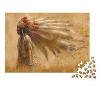 Indien Puzzle De 1000 Pièces pour Adultes Indiens d'Amérique Cadeau pour Les Amants Ou Les Amis Aide À La Relaxation Multi Colour Challenge Puzzle Aide À La Relaxation 1000pcs (75x50cm)