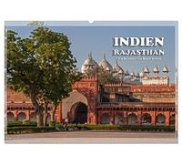 Indien, Rajasthan (Wandkalender 2026 DIN A2 quer), CALVENDO Monatskalender: Aufnahmen aus Nordindien mit dem wunderschönen Taj Mahal und der romantischen Pink City.