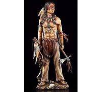 Indiens Figure avec Tomahawk 49,5 cm Guerrier Western Déco