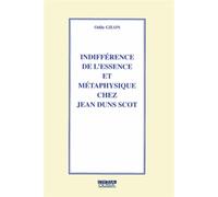 Indifférence De LEssence Et Métaphysique Chez Jean Duns Scot