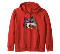 Indigenous Native Peoples Pride Animal Sauvage Coyote Wolf Man Sweat à Capuche