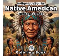 Indigenous Spirits Native American Heritage Scenes: 50 Realistic First Nations Illustrations | Relaxing Coloring Book for Adults | Perfect Birthday Gift for History Lovers and Art Enthusiasts