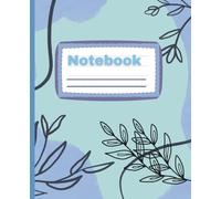 Indigo and flower art: indigo blue flowers composition notebook