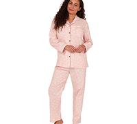 Indigo Sky Pyjama Luella 100% Coton brossé Wincyette pour Femme, Chaussettes Rose, 20-22