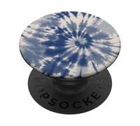 Indigo Tie-Dye Motif Spirale Grunge PopSockets PopGrip Adhésif