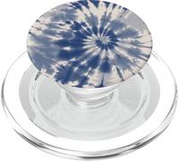 Indigo Tie-Dye Motif Spirale Grunge PopSockets PopGrip pour MagSafe