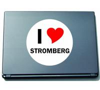 Indigos I Love Autocollants Decal Stickers Laptop Autocollant Skin 297 mm avec nom Ville Stromberg
