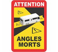 INDIGOS UG Angles Morts Lot de 3 autocollants d'avertissement pour voiture - Camper - Angle mort - 17 x 25 cm - Autocollant - Pour la France StVo