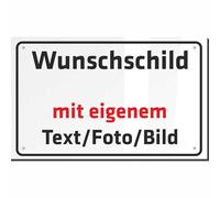 INDIGOS UG Autocollant à personnaliser soi-même - 8 tailles - Personnalisé avec photo et texte - Pour garage, hôtel, parking, école, abri de voiture, entreprise