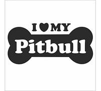 INDIGOS UG Autocollant JDM - Die Cut - I Love My Pitbull Autocollant pour fenêtre de Voiture et Ordinateur Portable - 149 mm x 71 mm - Cadeau de Tuning pour Ordinateur Portable