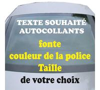 INDIGOS UG Autocollant lunette arrière personnalisé jusqu'à 160 cm nom domaine texte sticker prénom autocollant voiture lettrage à composer soi-même