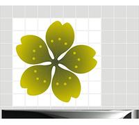 INDIGOS UG Autocollant pour carrelage de Salle de Bain & Cuisine - Cuisine carrelage MD005 - Belle Fleur, 10x20cm(BxH), 70x70cm