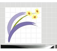 INDIGOS UG Autocollant pour carrelage de salle de bain & cuisine - CUISINE carrelage MD008 - Belle Fleur, 10x20cm(BxH), 60x60cm