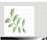 INDIGOS UG Autocollant pour carrelage de salle de bain & cuisine - CUISINE carrelage MD012 belles feuilles, 10x20cm(BxH), 70x70cm