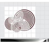 INDIGOS UG Autocollant pour carrelage de salle de bain & cuisine - CUISINE carrelage MF003 - Tronc de cercle, 10x20cm(BxH), 110x110cm