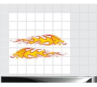INDIGOS UG Autocollant pour carrelage de salle de bain & cuisine - CUISINE carrelage MF004 - Beau Ornament, 10x20cm(BxH), 60x60cm