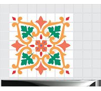 INDIGOS UG Autocollant pour carrelage de salle de bain & cuisine - CUISINE carrelage MF005 - Ornaments mural, 10x20cm(BxH), 110x110cm
