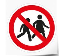INDIGOS UG - Autocollant - Sécurité - Avertissement - Interdit aux enfants - 50 x 50 mm - Hôtel, entreprise, protection, crèche, médecin, cabinet, appartement