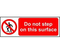 INDIGOS UG - Autocollant - Sécurité - Avertissement - Prohibition signs Do not step on this surface Safety sign - 15 x 5 cm - Stickers pour bureau, entreprise, école, hôtel, protection de travail