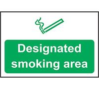 INDIGOS UG - Autocollant - Sécurité - Avertissement - Signe smoking area - To be placed in the areas where smoking is permitted Dessin 30 x 20 cm bureau, entreprise, école, hôtel, protection de