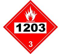 INDIGOS UG - Autocollant - Sécurité - Avertissement - UN # 1203 Liquide inflammable classe 3 Placard 273.05 mm x 273.05 mm - Bureau - Entreprise - École