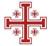INDIGOS UG Autocollants/Autocollant pour Voiture JDM la Rigide - Jérusalem Cross Crusaders 'Cross Car Bumper Stickers pour fenêtre 101 mmx101 mm