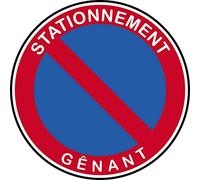 INDIGOS UG - Autocollants - Autocollants "stationnement genant" 200x200mm