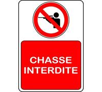 INDIGOS UG - Autocollants - "Chasse Interdite" 210x150mm