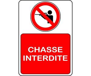 INDIGOS UG - Autocollants - "Chasse Interdite" 210x150mm
