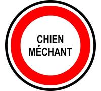 INDIGOS UG - Autocollants - Chien mechant - 150x150mm