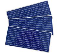INDIGOS UG® Autocollants de nom Sticker - 36x7 mm - 150 pièces pour les enfants, l'école et le jardin d'enfants - stylos, étui à crayons, règles - personnalisé - bleu