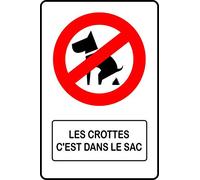 INDIGOS UG - Autocollants - les crottes c'est dans le sac - 300x200mm