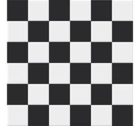 INDIGOS UG Autocollants pour carrelage - 19,5 x 19,5 cm - Motif à carreaux noir et blanc au design rétro - Pour cuisine, salle de bain et WC - Pour miroir de carrelage et décoration murale