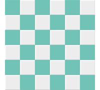 INDIGOS UG Autocollants pour carrelage - 25 x 25 cm - Motif à carreaux blanc menthe et design rétro - Pour cuisine, salle de bain et WC - Pour miroir de carrelage et décoration murale