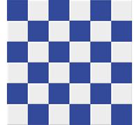 INDIGOS UG Autocollants pour carrelage - 25 x 25 cm - Motif à carreaux bleu brillant et blanc au design rétro - Pour cuisine, salle de bain et WC - Pour carrelage et décoration murale