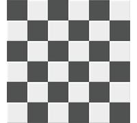 INDIGOS UG Autocollants pour carrelage - 33 x 33 cm - Motif à carreaux gris foncé et blanc au design rétro - Film autocollant pour cuisine, salle de bain et WC - Pour miroir de carrelage et décoration