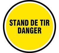 INDIGOS UG - Autocollants - Stand de tir danger - 150x150mm