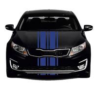 INDIGOS UG Bandes décoratives pour voiture - M208 mat - 5 bandes bleu roi - 2 x 400 cm x 15 cm et 3 x 400 cm x 3 cm - Avec film de transfert - Tuning - Viper - Racing - Autocollant pour voiture