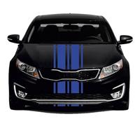 INDIGOS UG - Bandes Viper pour voiture - M208 mat - 5 bandes bleu brillant - 2 x 400 cm x 15 cm et 3 x 400 cm x 3 cm - Avec film de transfert - Tuning - Viper - Bandes décoratives