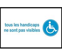 INDIGOS UG - Bouclier PVC - Pas tous les handicapés sont autocollant visible - 150x100mm
