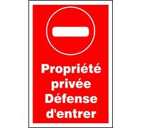 INDIGOS UG - Dibond en aluminium - Propriété privée Défense d'entrer - 300x200mm