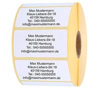 INDIGOS UG® - étiquettes - étiquettes d'adresse - 57x32 mm - 100 pièces - blanc avec imprimé noir - papier adhésif - numérotation étiquetage étiquette de prix étiquettes de ménage autocollant