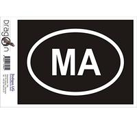 INDIGOS UG Graz Design Autocollant pour voiture Motif Maroc MA Noir 160 x 110 mm